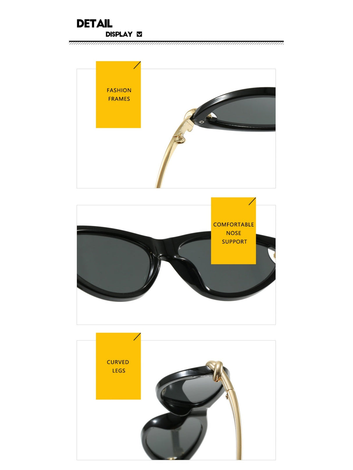 Cat-eye Knot Oval Sunglasses