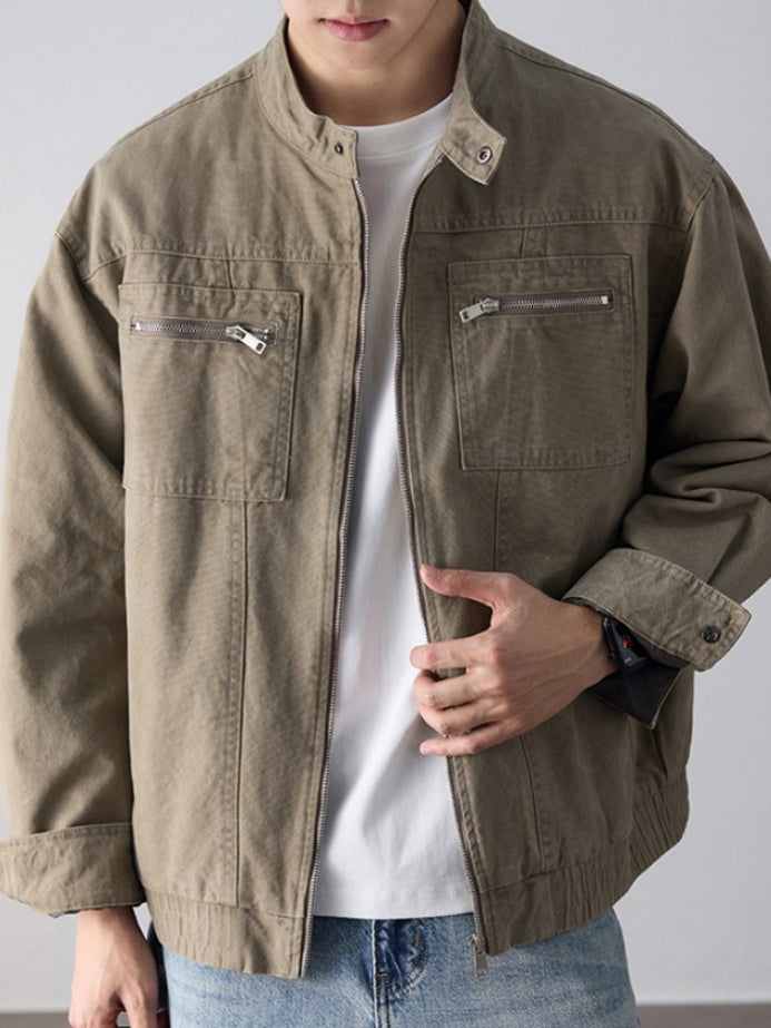 Retro Harrington Distressed Locomotive Tooling Jackets