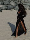 Long-sleeved Ruffled Cardigan Beachwear