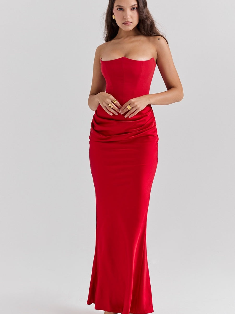 Satin Bob Bob Sexy Slim-fit Mermaid Long Dress