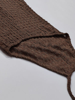 【EXPÉDITION NORMALE】Robes maxi moulantes sans manches à col montant en maille