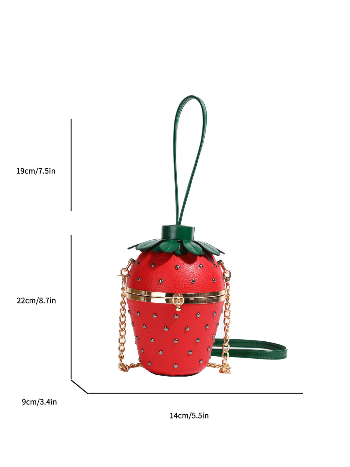 Strawberry Design Fun Crossbody Bag