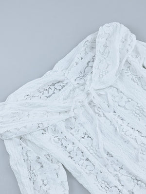 Off-the-shoulder, Fitted Waist, Lace Flared Sleeve Long Dress