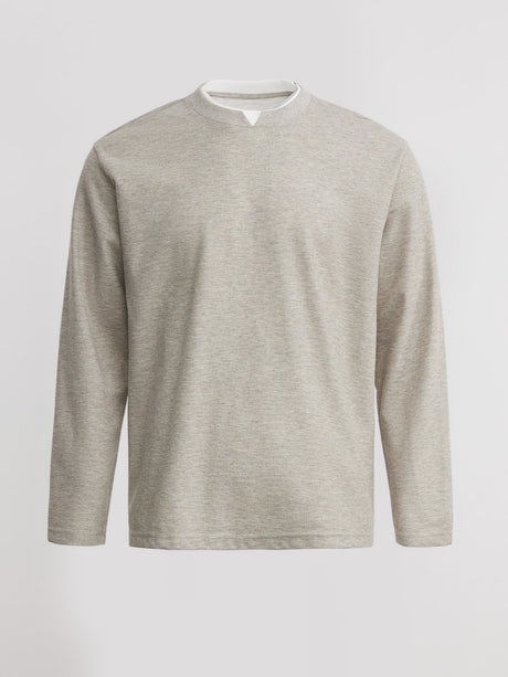 Minimalism Small V-neck Loose-fit T-shirts
