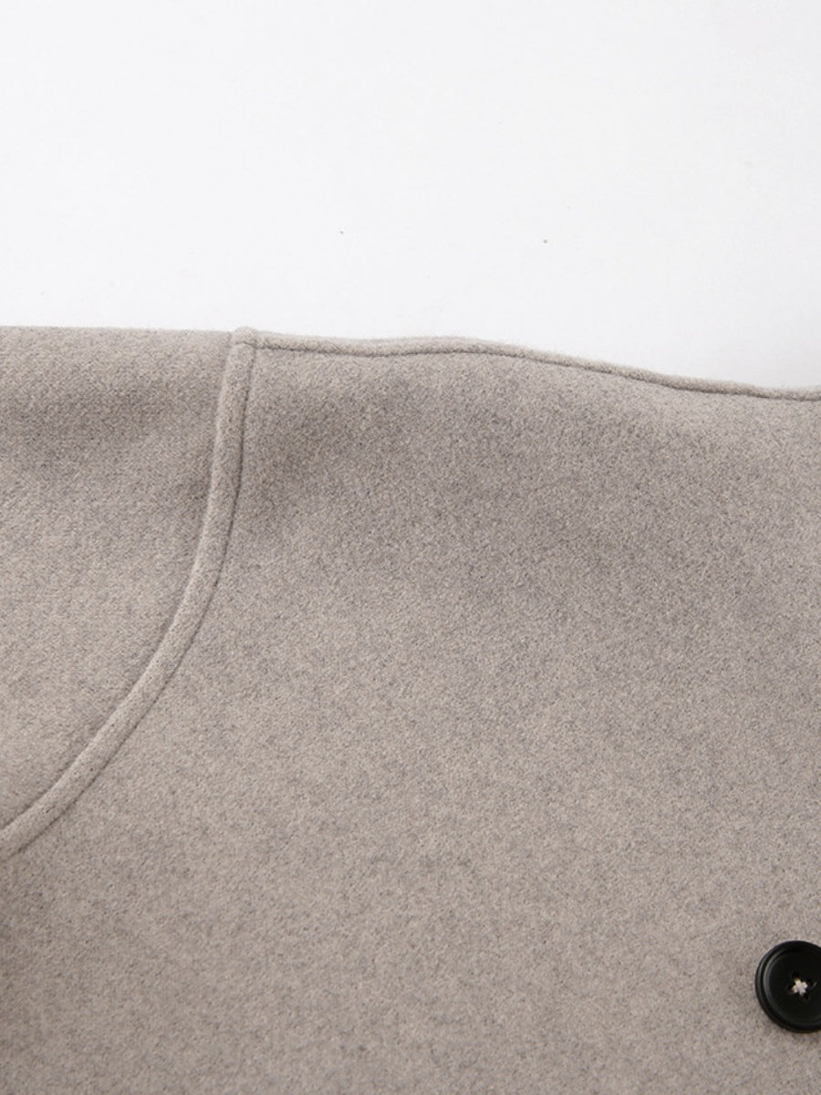 Double-Breasted Short Pea Coat