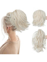 Short, Curled Ponytail Wig With Clip