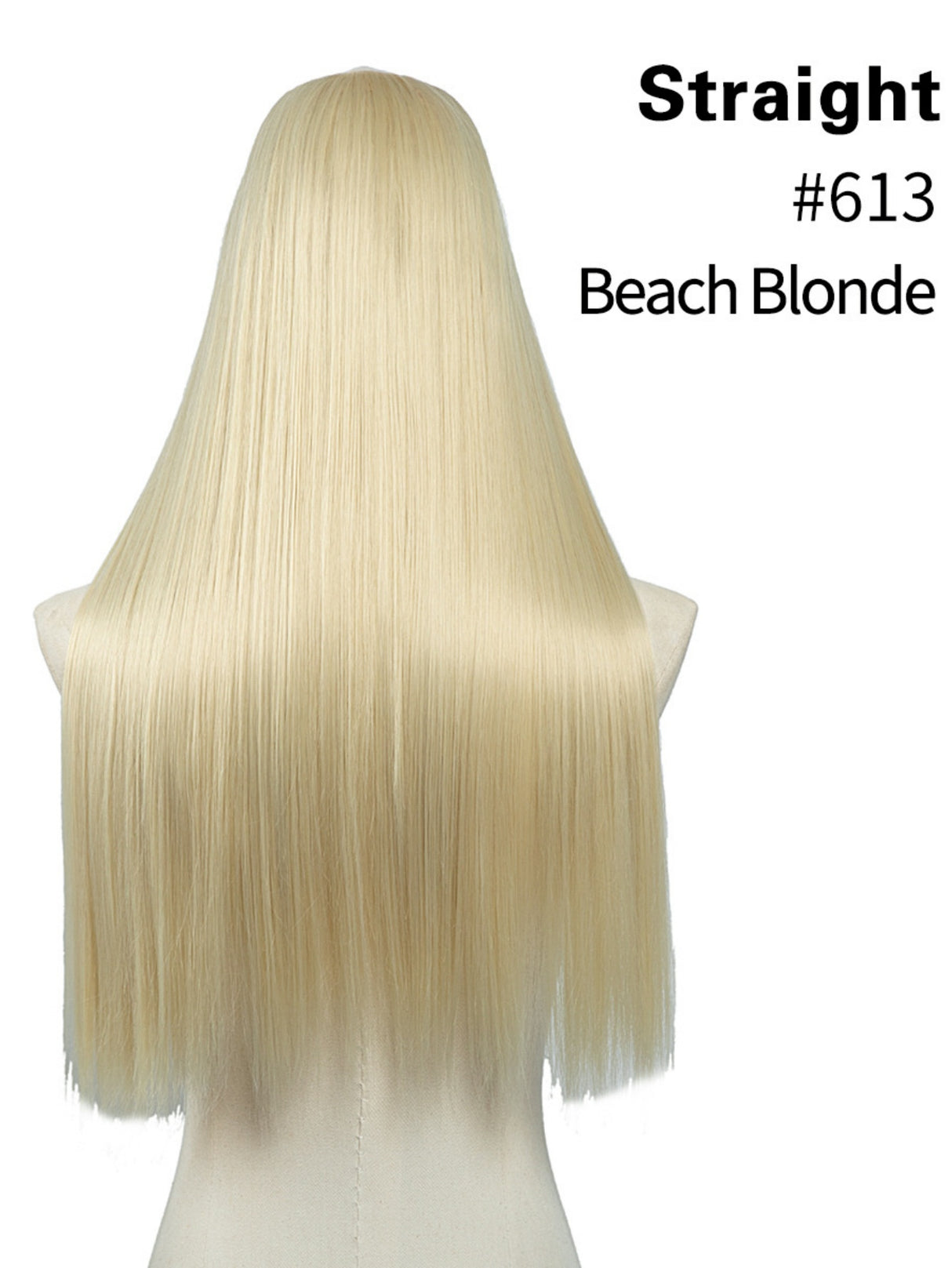 U-shaped Half-head Wig With Seamless Hair Extensions, One-piece Long Straight Wig