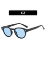 Riveted Arrow Small Frame Oval Sunglasses