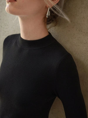 100% Merino Cotton & Wool Seamless Turtleneck Sweater