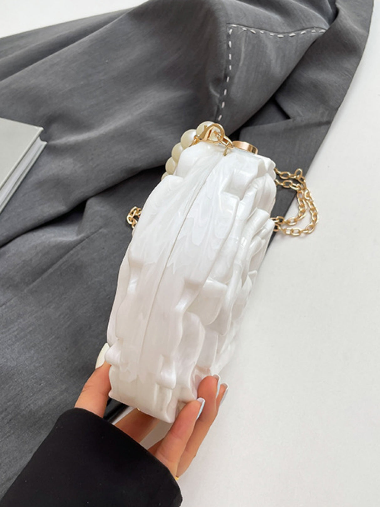 Flower-shaped Round Evening Shoulder Bag