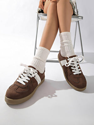 Retro Color-blocked German Training Shoes And Sneakers