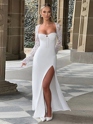 Liber Autumn Women's Slit Maxi Dresses