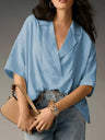 Short-sleeved Collared Casual Loose T-shirt