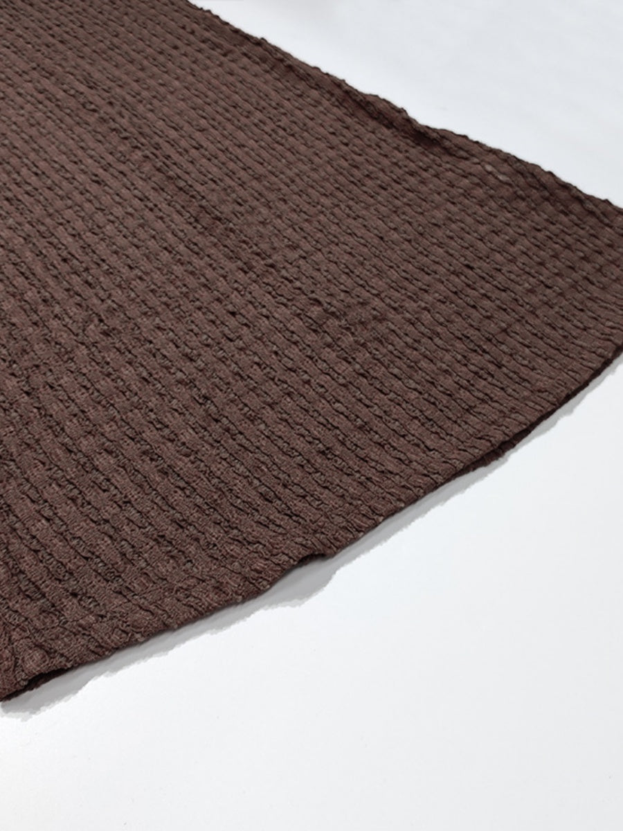 【EXPÉDITION NORMALE】Robes maxi moulantes sans manches à col montant en maille