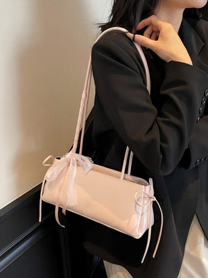 Simple Ballet-style Baguette Shoulder Bag