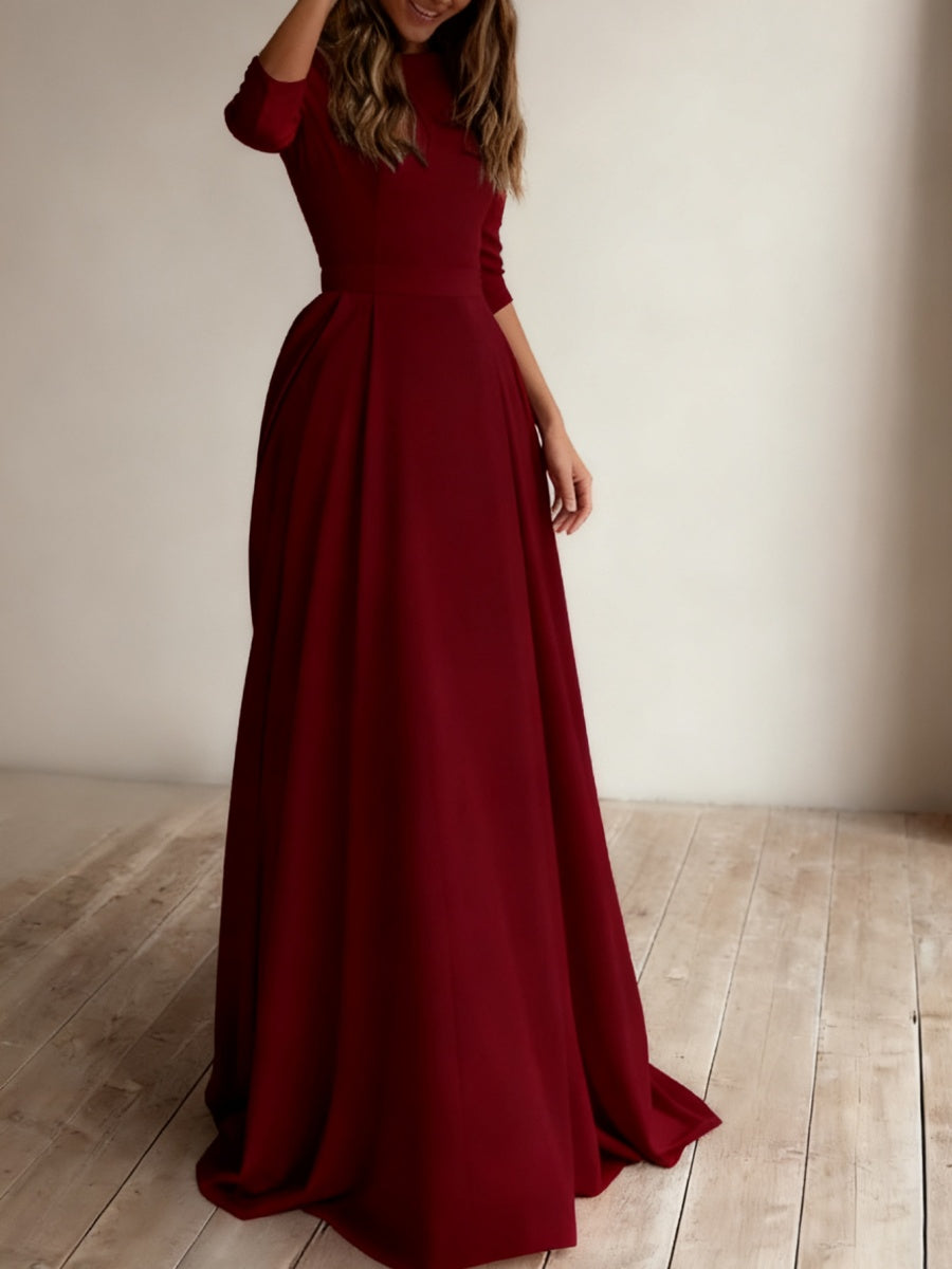 Simplicity Long Sleeve Parties Maxi Dresses