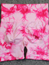 Seamless Tie-dye High-waisted, Tummy-flattening, And Butt-lifting Yoga Shorts