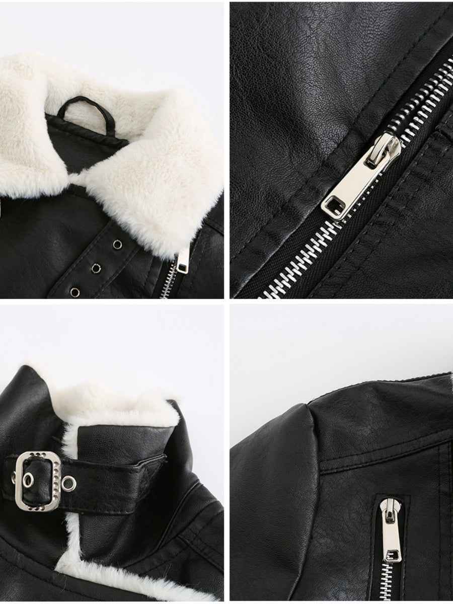 Fur Plush Long Sleeve Keep Warm Jackets