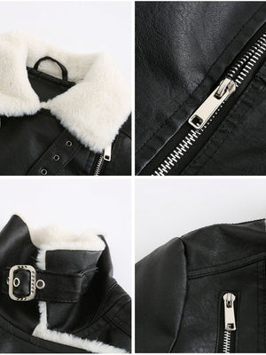 Fur Plush Long Sleeve Keep Warm Jackets
