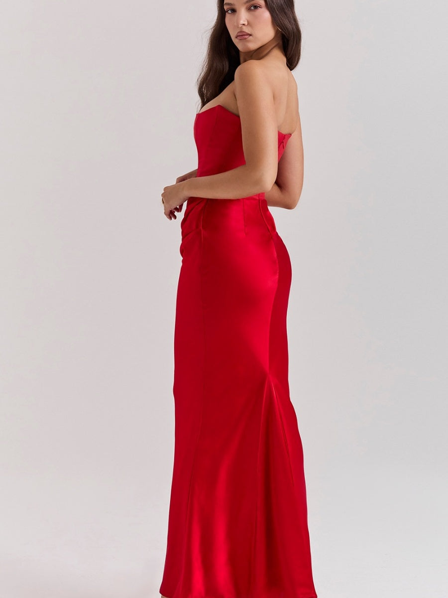 Satin Bob Bob Sexy Slim-fit Mermaid Long Dress