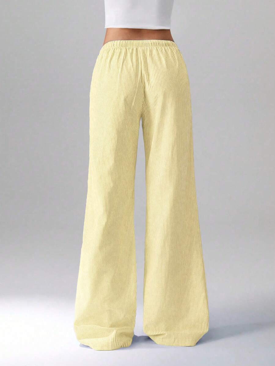 Striped Casual Wide-Leg Pants