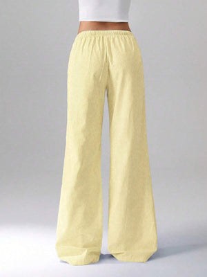 Striped Casual Wide-Leg Pants