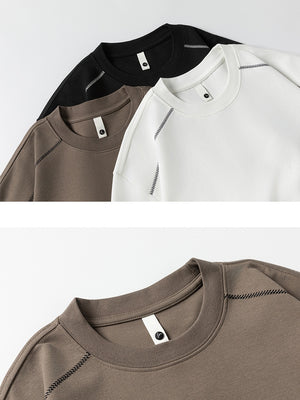 Crew Neck Loose-fit Sweatshirts&Hoodies