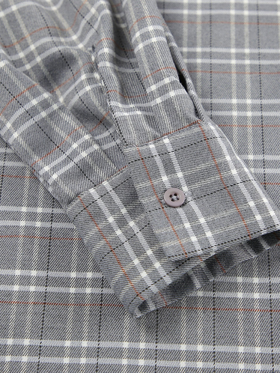 Liber Autumn Women's Buttons Plaid Shirts