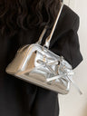 Bow-knot Horizontal Square Zipper Handbag