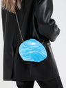 Oval Acrylic Seashell Evening Crossbody Bag