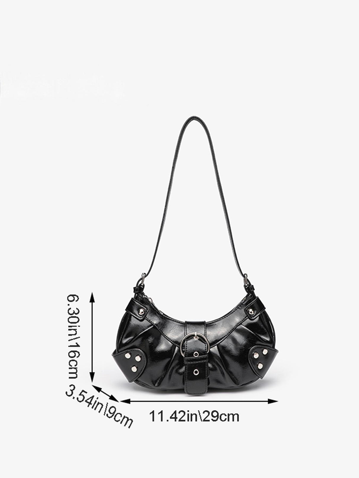 Stylish And Edgy Motorcycle Studded Shoulder Bag