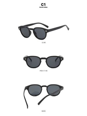 Riveted Arrow Small Frame Oval Sunglasses