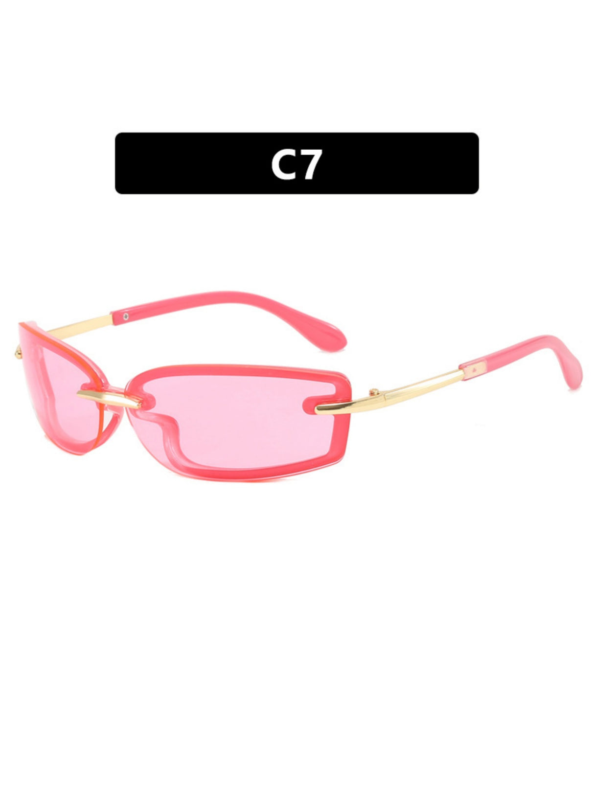 Frameless Square Sunglasses