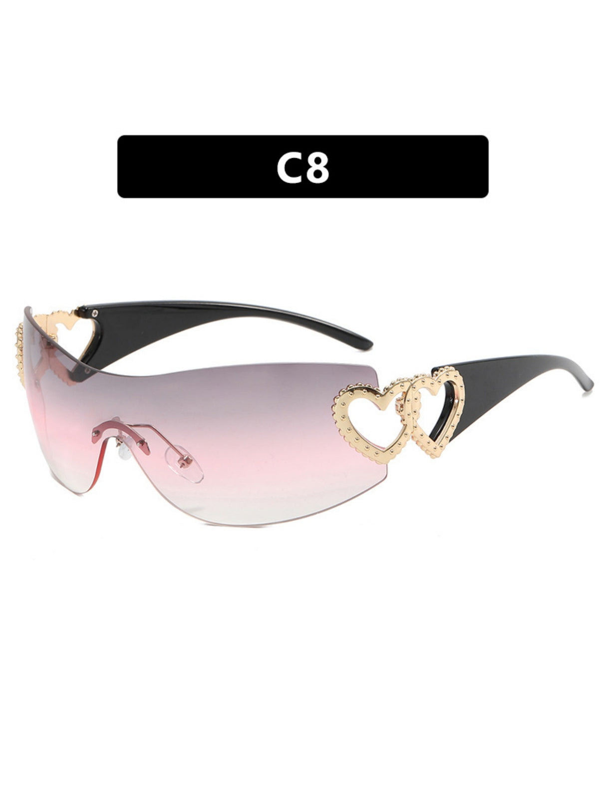 Heart-shaped Frameless Fashion Glasses