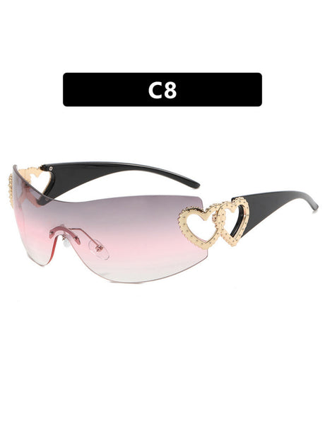 Heart-shaped Frameless Fashion Glasses