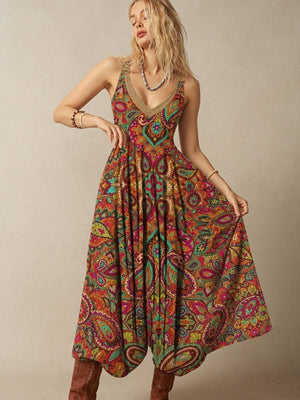Printed Camisoles Loose-fit Jumpsuits