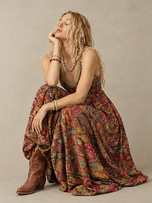 Printed Camisoles Loose-fit Jumpsuits