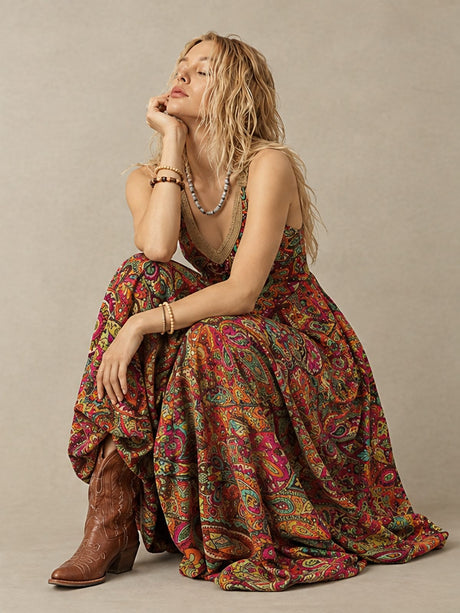 Printed Camisoles Loose-fit Jumpsuits