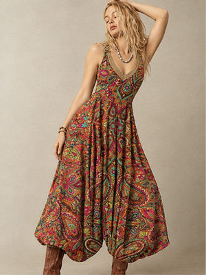 Printed Camisoles Loose-fit Jumpsuits