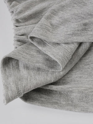 Off-the-shoulder  Bell sleeves  Cinched waist Halter neck top T-shirts