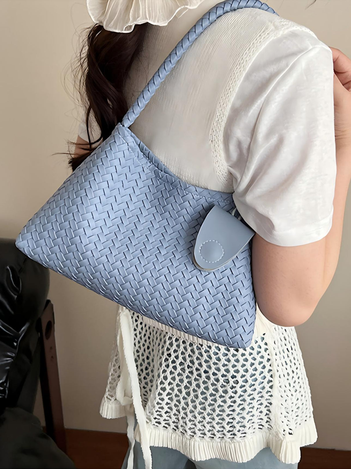 Woven Embossed Handbag