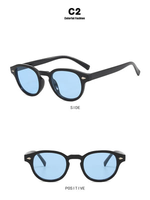 Riveted Arrow Small Frame Oval Sunglasses