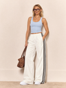 Casual Loose Striped Wide-leg Sweatpants