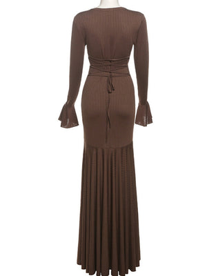 Liber Autumn Women's Splicing Maxi Dresses