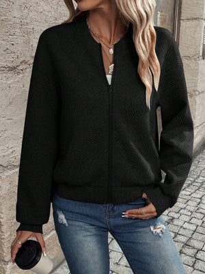 Liber Autumn Women's Zipper Geometric Patterns Jackets