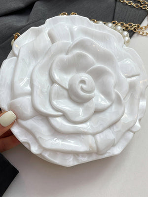 Flower-shaped Round Evening Shoulder Bag