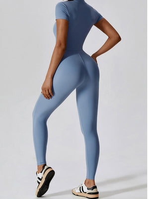 Short-sleeved High Elastic Waist Slimming And Shaping Yoga Fitness Outdoor Jumpsuits/pants