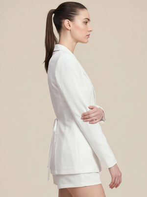 Backless Lace Solid Color Blazers