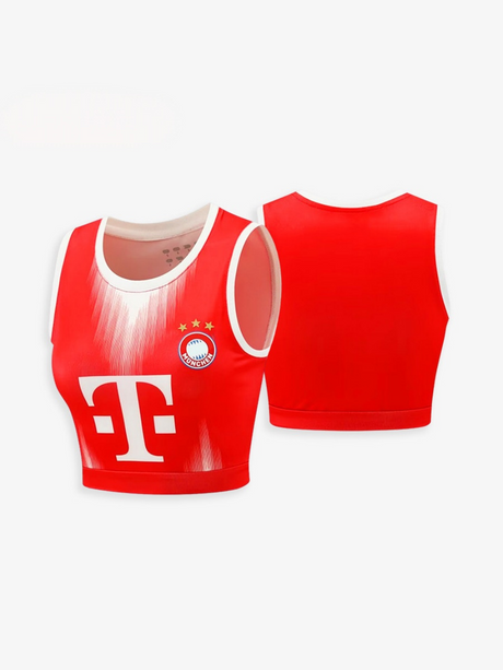 World Cup Football Babes' Crop Top Short-Sleeved Sports Vest Jersey