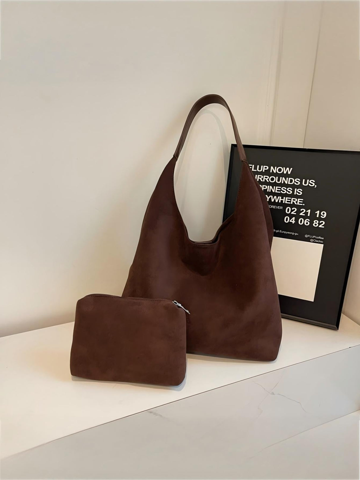 Large Capacity Suede Shoulder Bag